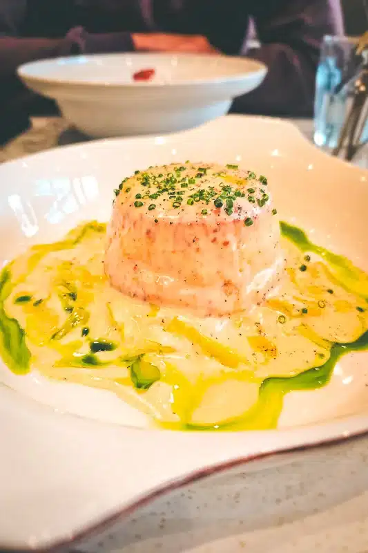 food in a UK restaurant where it's customary to tip