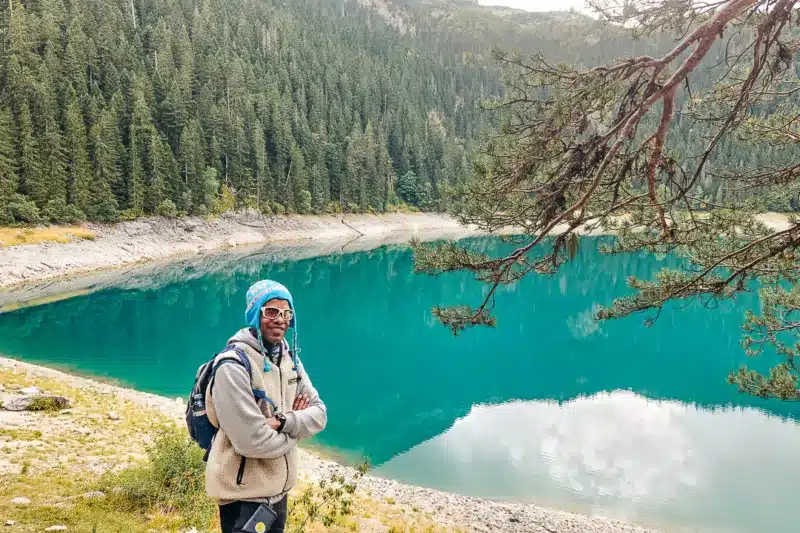 man at black lake durmitor national park