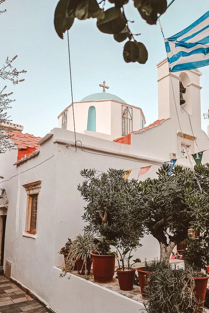 chora church with blue roof