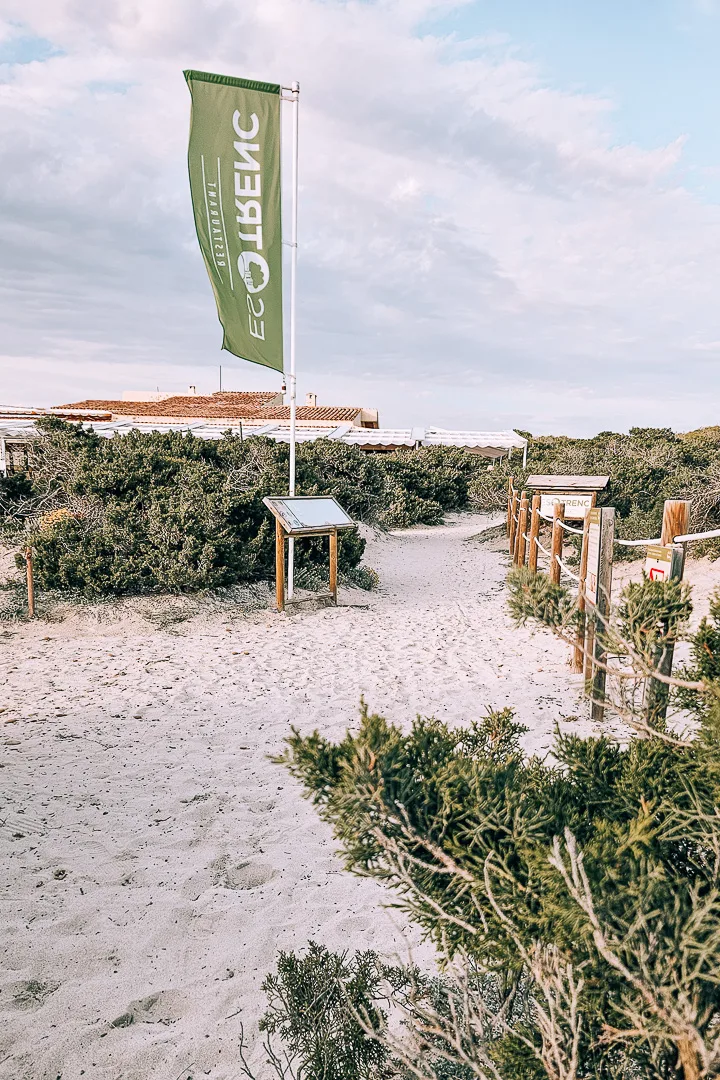es trenc restaurant sign and entrance