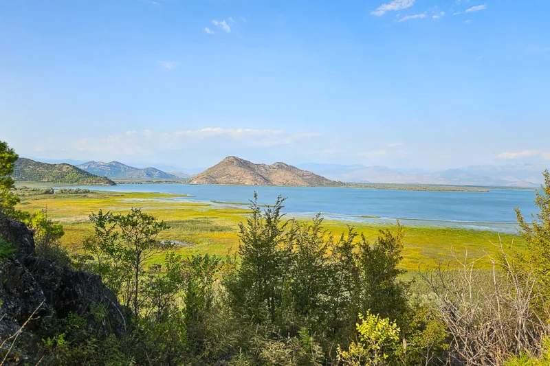 lake skadar viewpoint, mountains in background