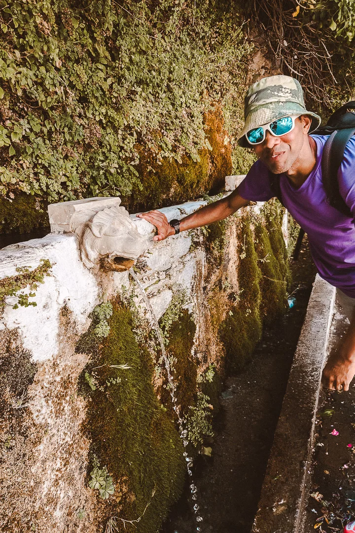 man at menites spring