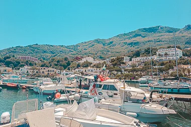 naples ischia ferry harbour at Forio