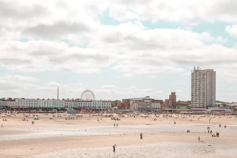 margate beach with Dreamland in the background