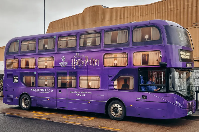 bus outside harry potter studio tour